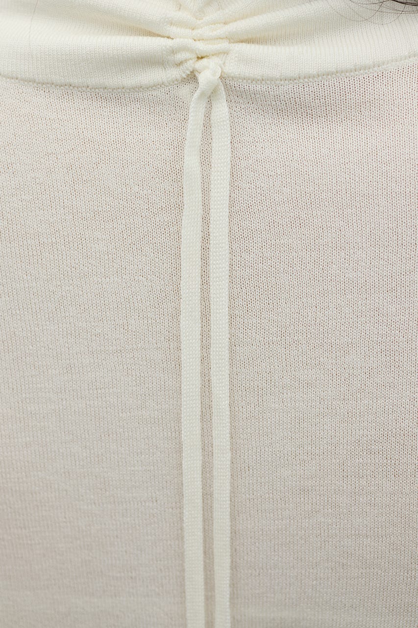 マシンウォッシャブルバックストリングニット WHT FREE