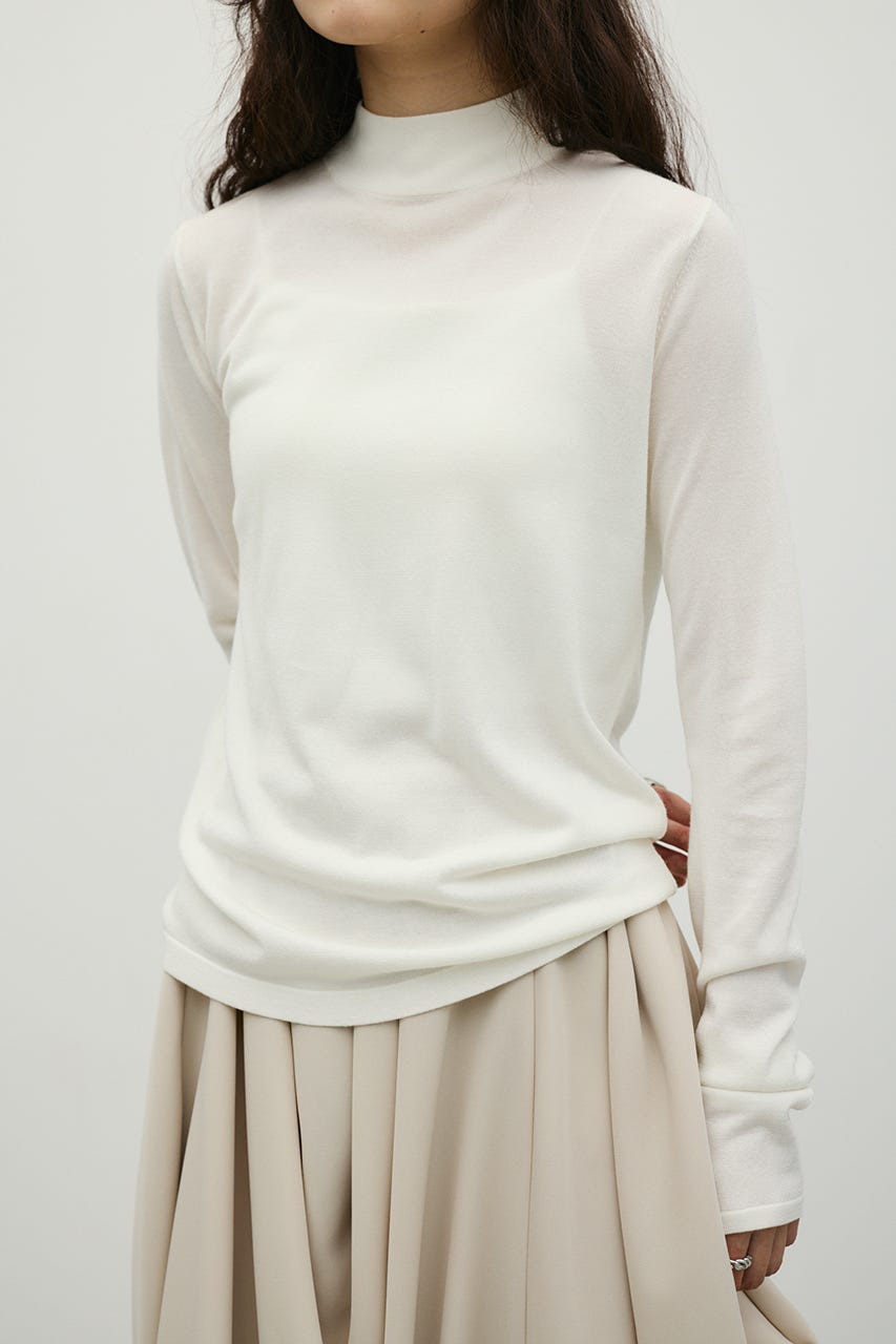 マシンウォッシャブルバックストリングニット WHT FREE