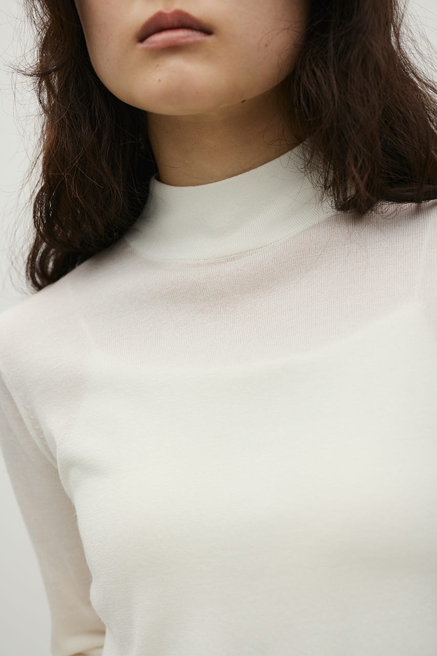 マシンウォッシャブルバックストリングニット WHT FREE