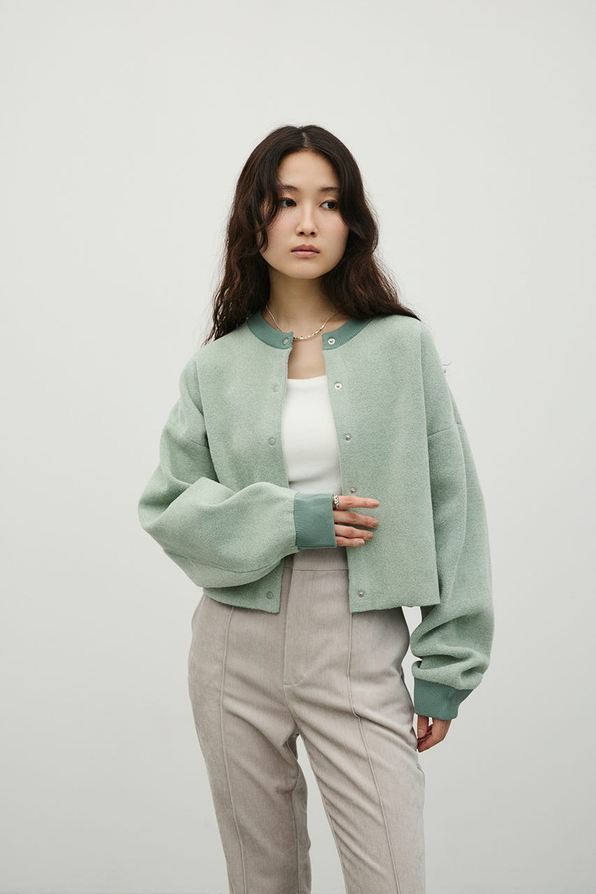 リバーシブルベロアカーディガン MINT FREE