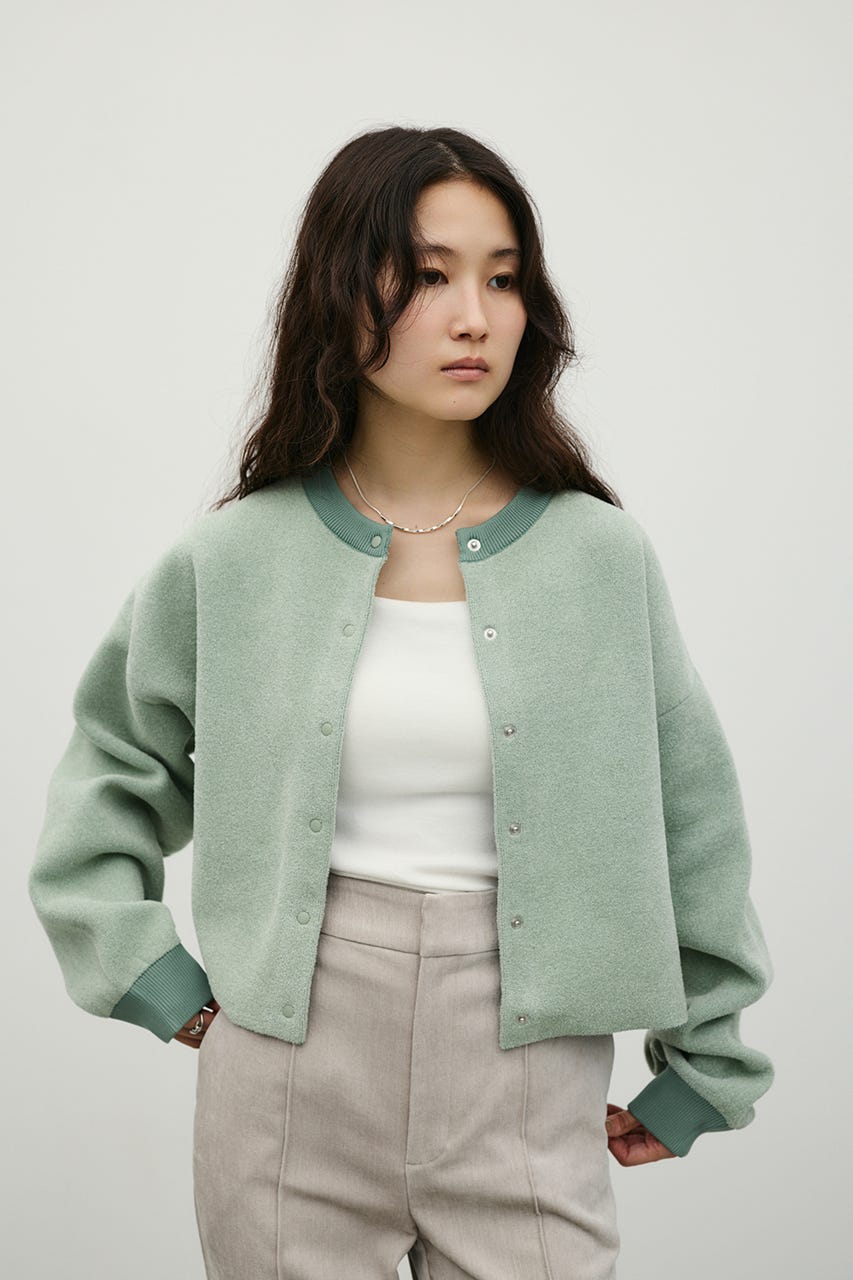 リバーシブルベロアカーディガン MINT FREE