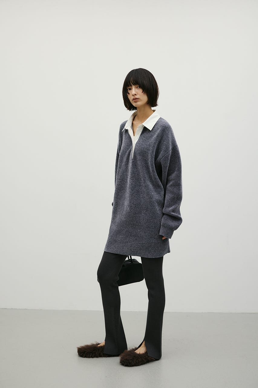ラガーニットトップ GRY S