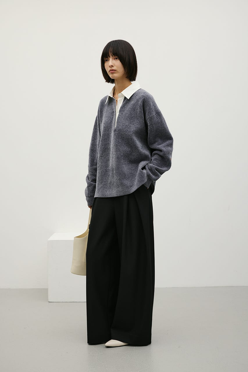 ラガーニットトップ GRY S
