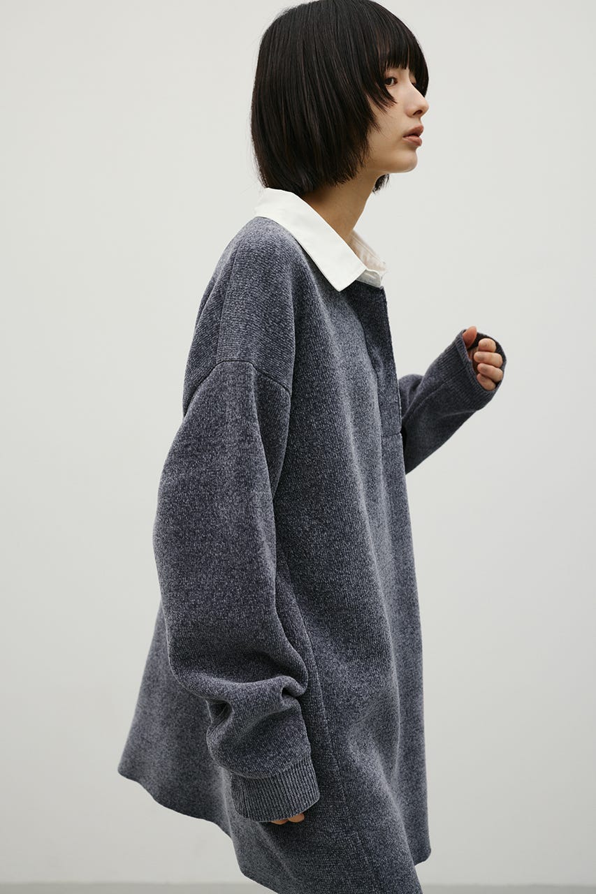 ラガーニットトップ GRY S