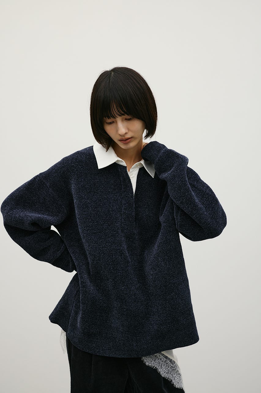 ラガーニットトップ NVY S