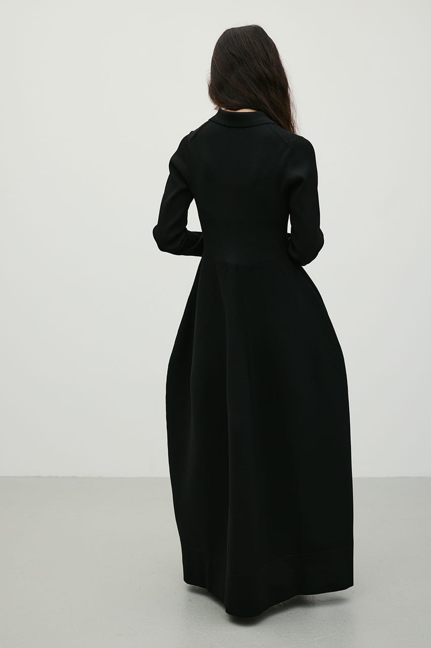 2ピースベストレイヤードワンピース BLK S