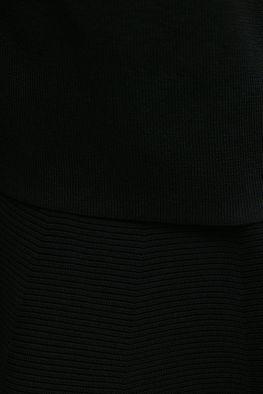 2ピースベストレイヤードワンピース BLK S
