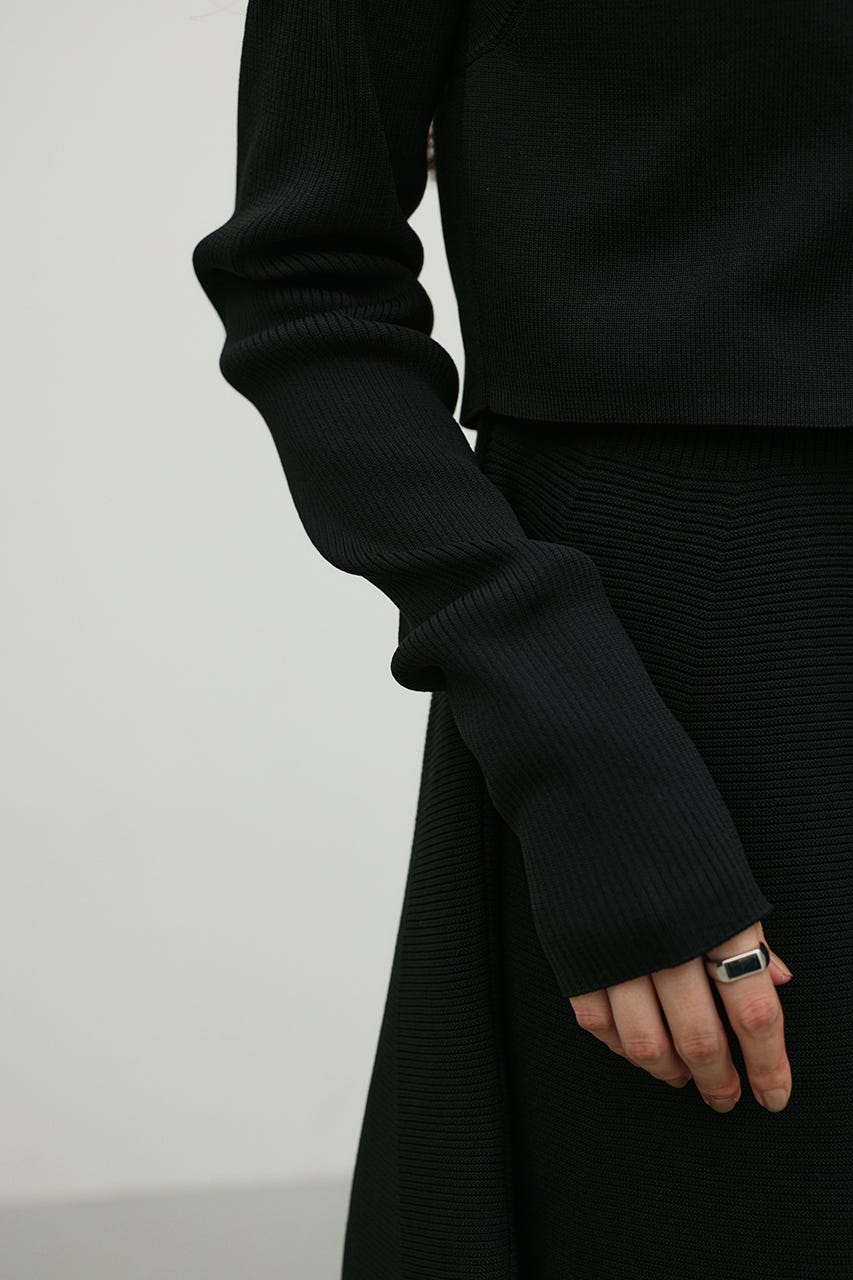 2ピースベストレイヤードワンピース BLK S