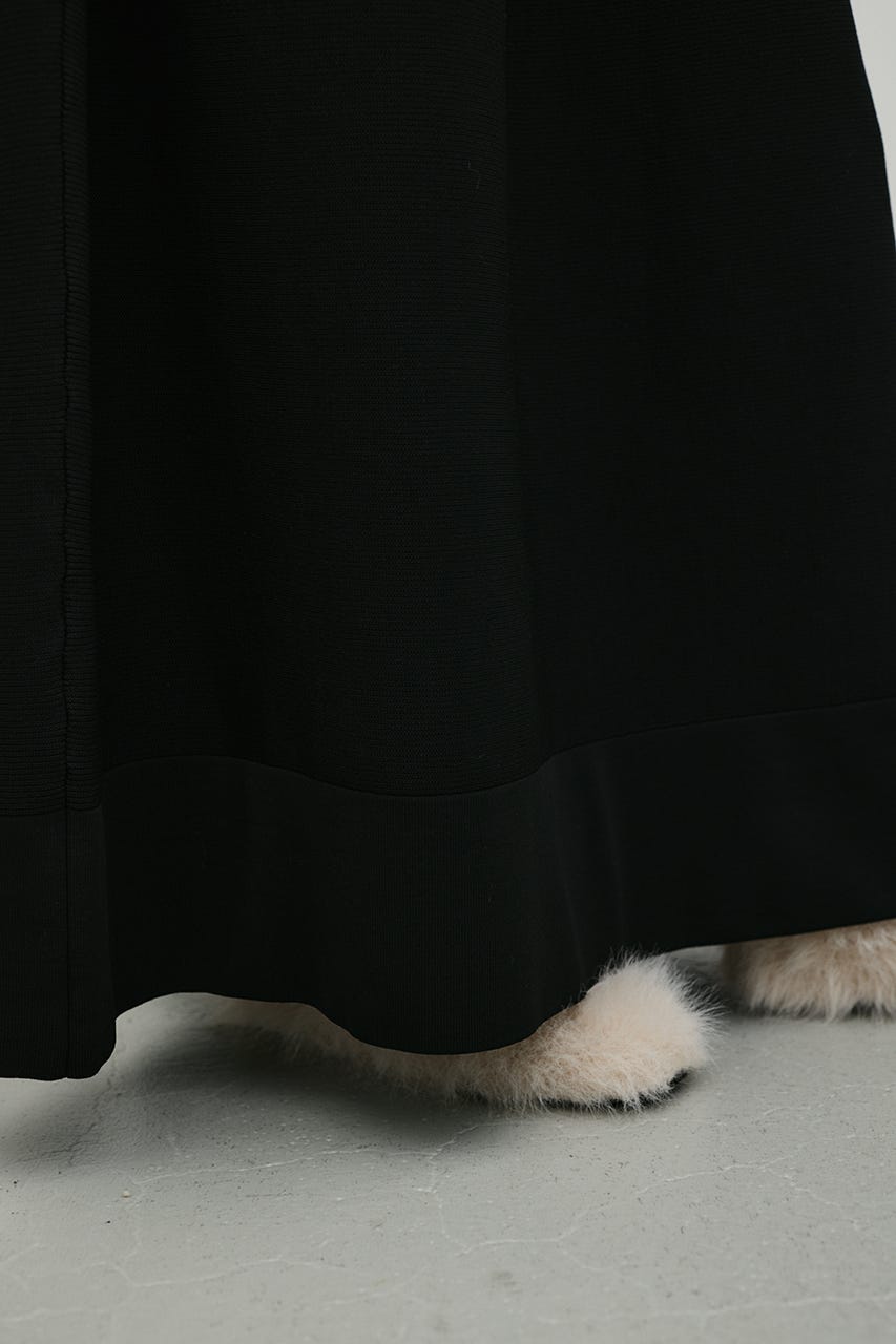 2ピースベストレイヤードワンピース BLK S