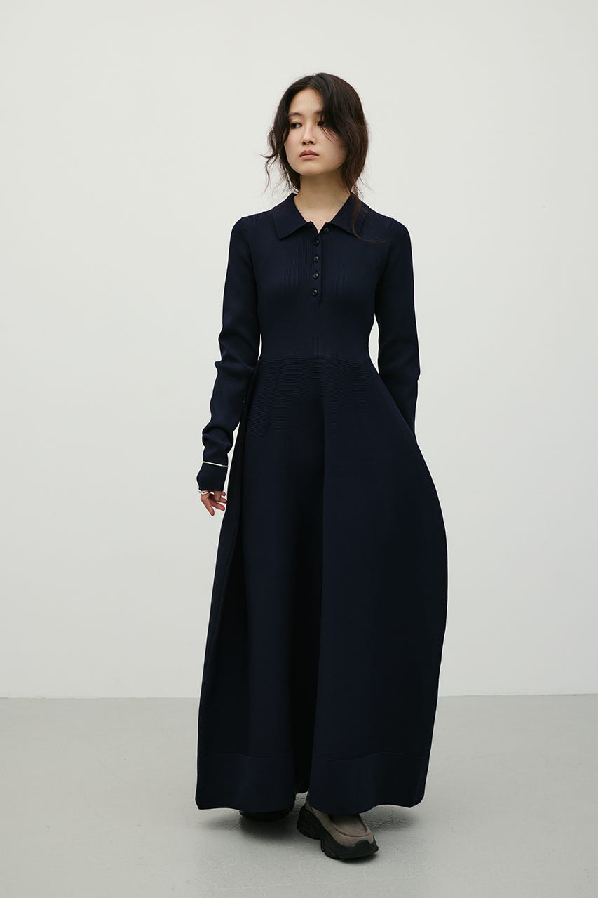 2ピースベストレイヤードワンピース NVY M