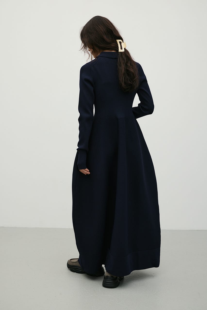 2ピースベストレイヤードワンピース NVY M