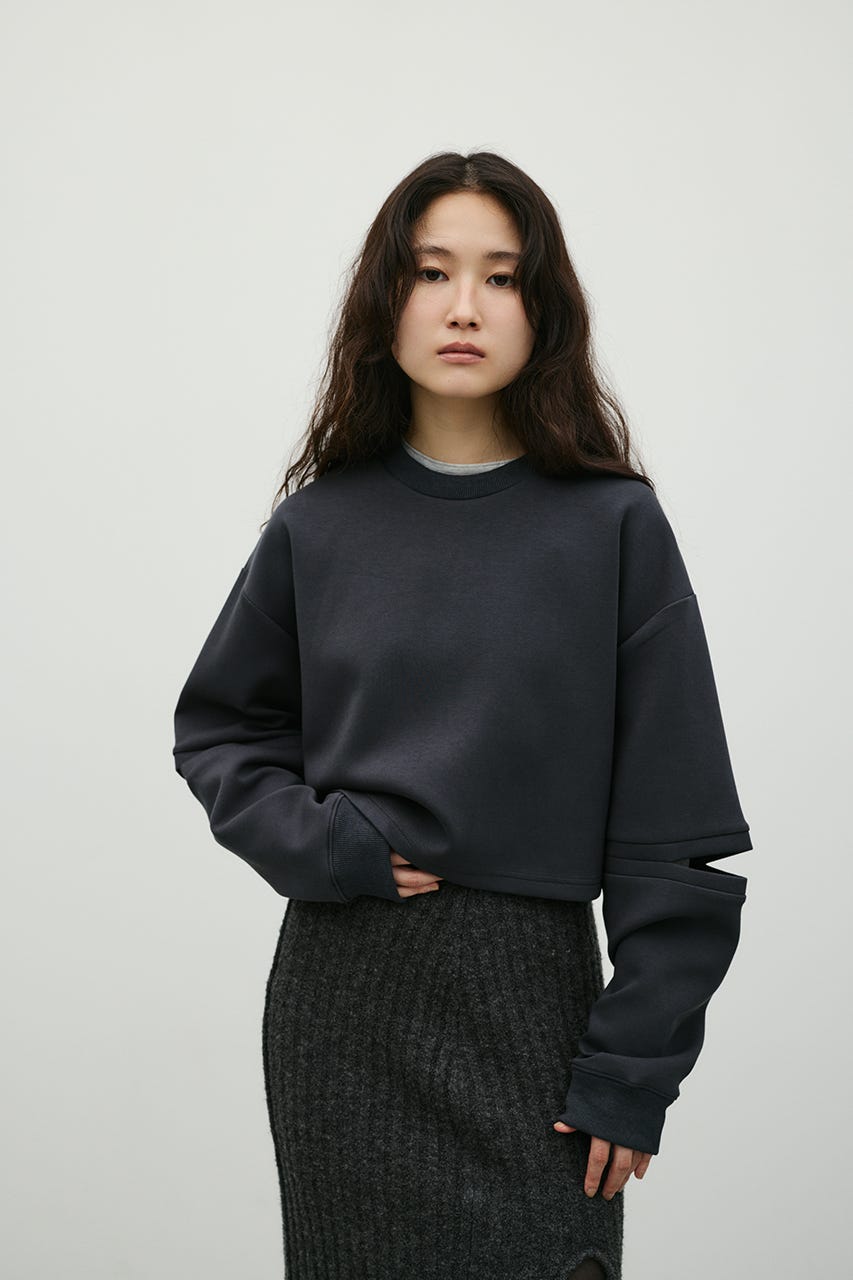 アームスリットスウェット C.GRY FREE