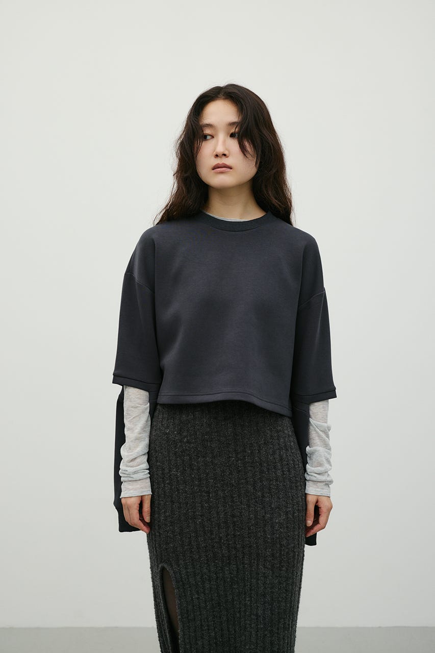 アームスリットスウェット C.GRY FREE