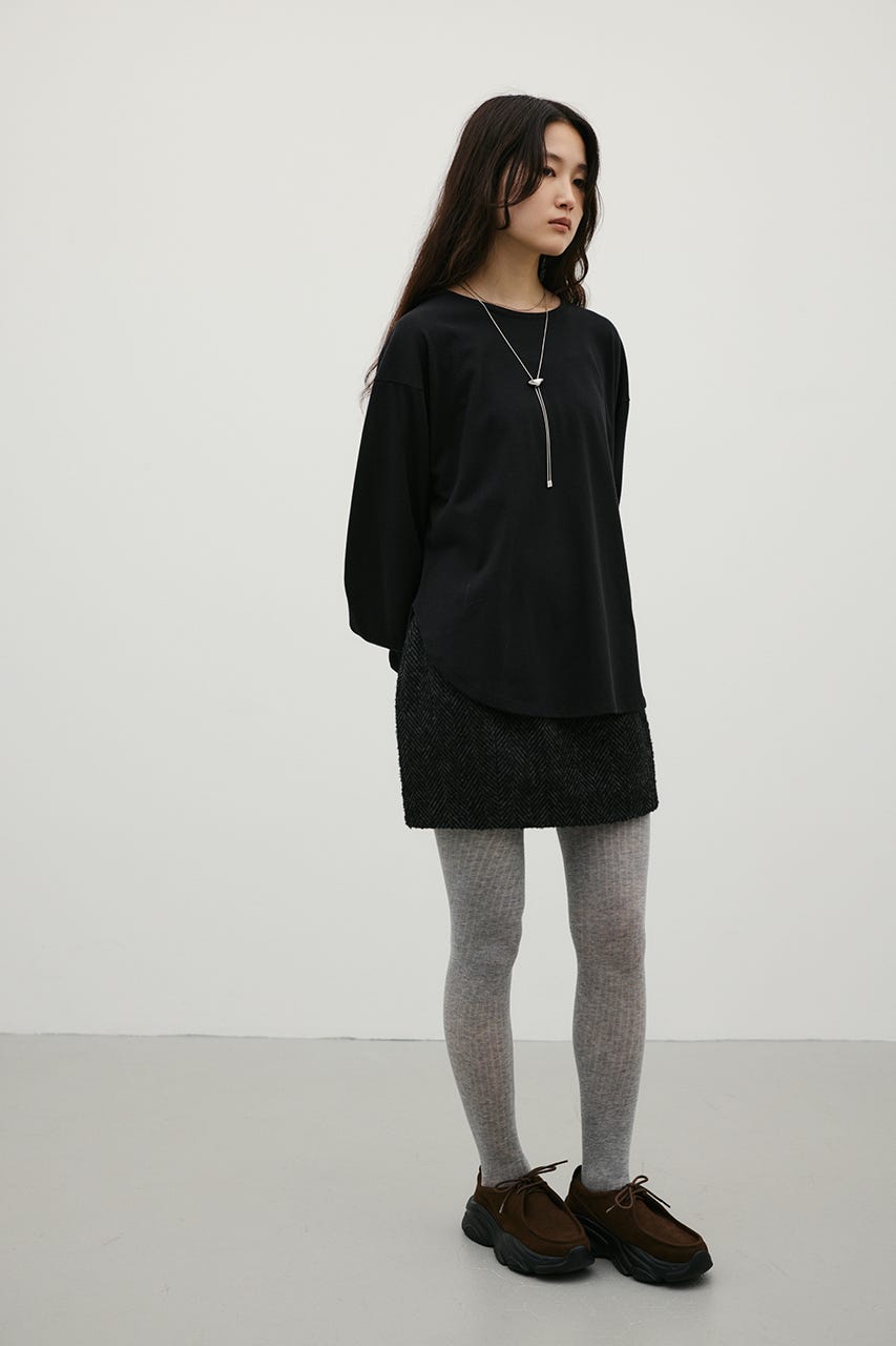ルーズカットトップ BLK FREE