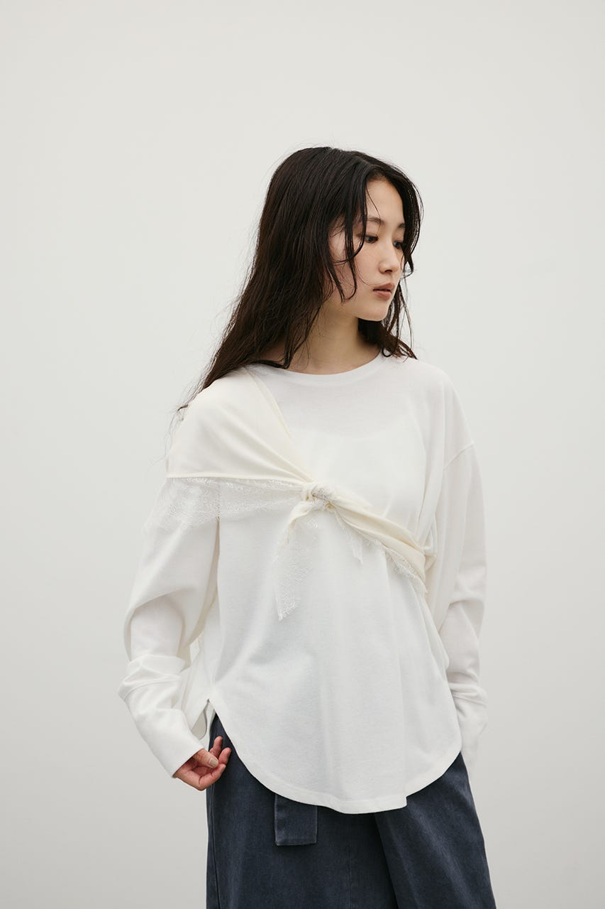 ルーズカットトップ WHT FREE