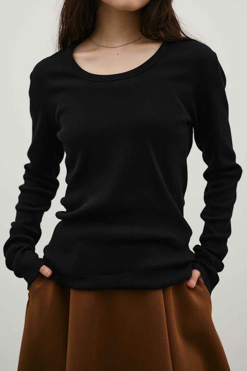 UネックロンT BLK FREE