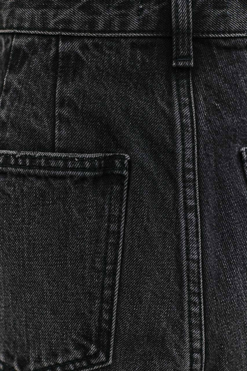 ワイドストレートデニム BLK M