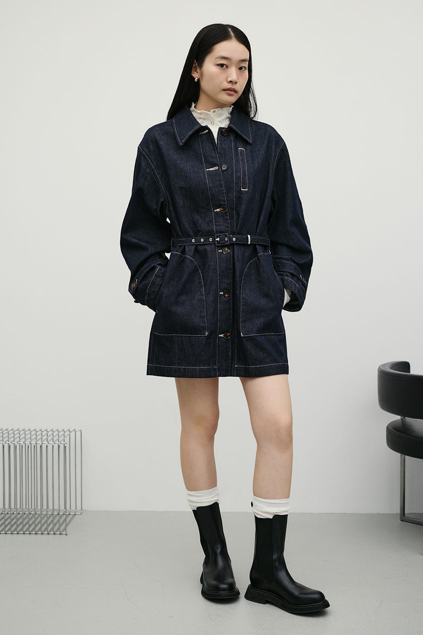 グッチ　カバーオール　ワンピース STYLEMIXER | デニムカバーオールミニワンピース (ワンピース(ミニ