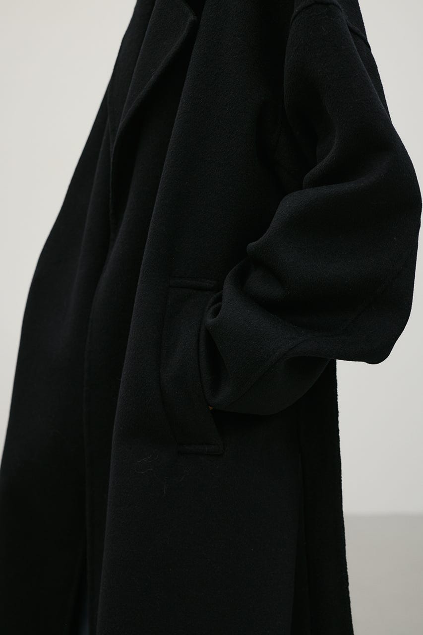 ウールリバーロングコート BLK FREE