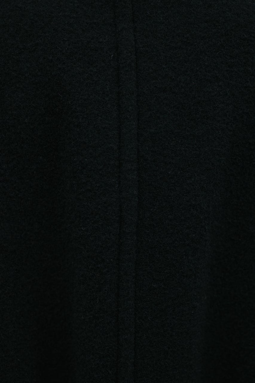 ウールZIPミディコート BLK FREE