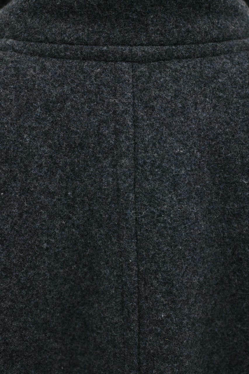 ウールZIPミディコート GRY FREE