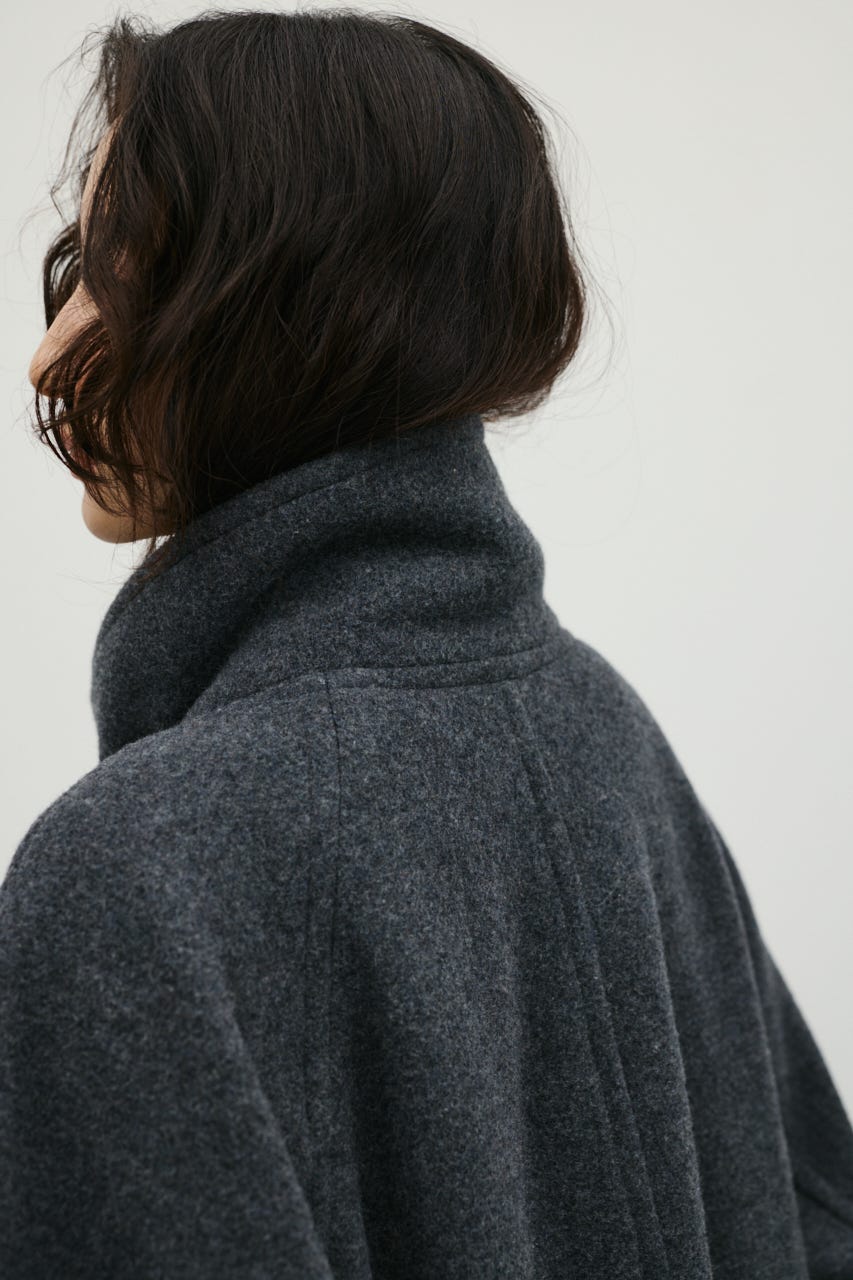 ウールZIPミディコート GRY FREE