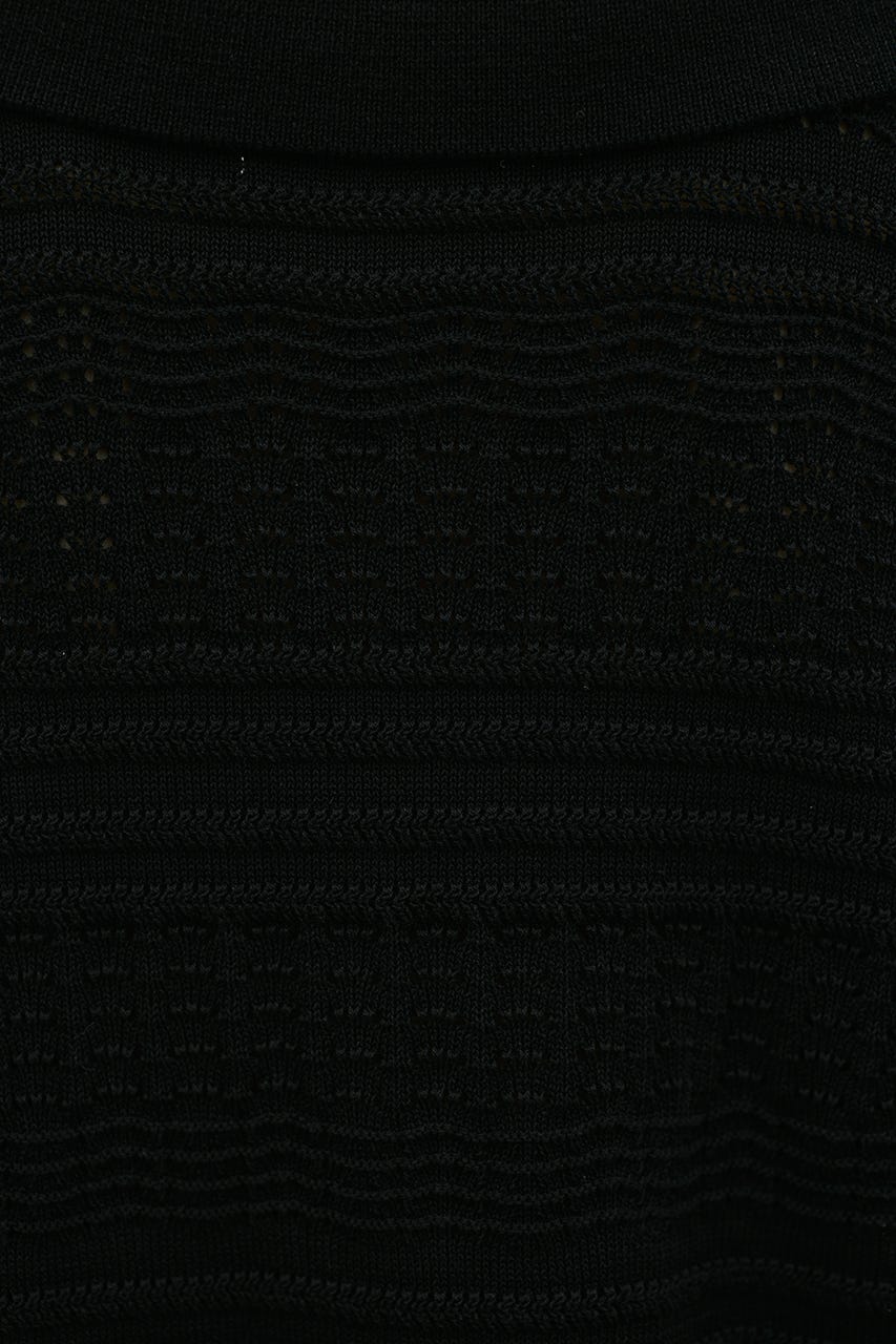 スカシボーダーラガーニット BLK FREE