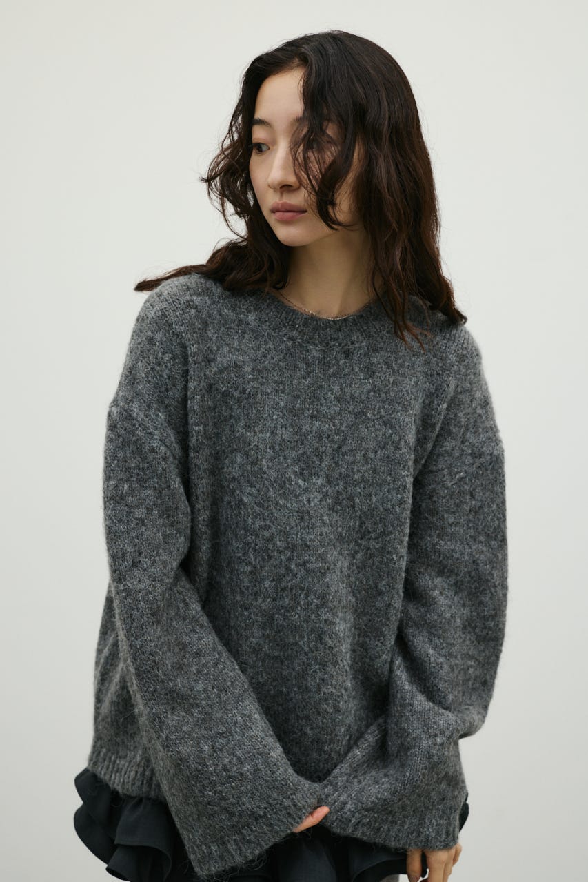 シャギールーズニットトップ GRY FREE