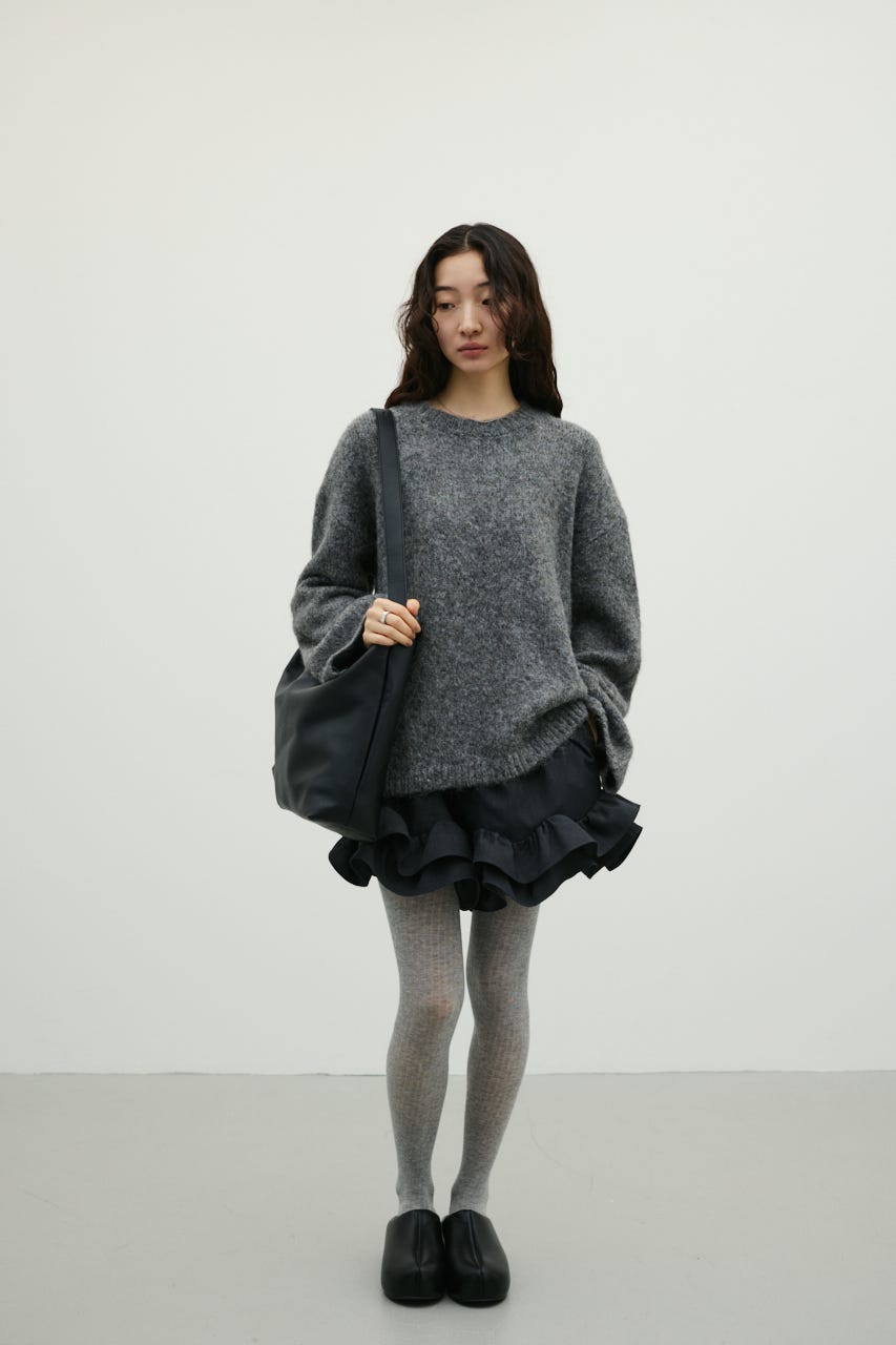 シャギールーズニットトップ GRY FREE