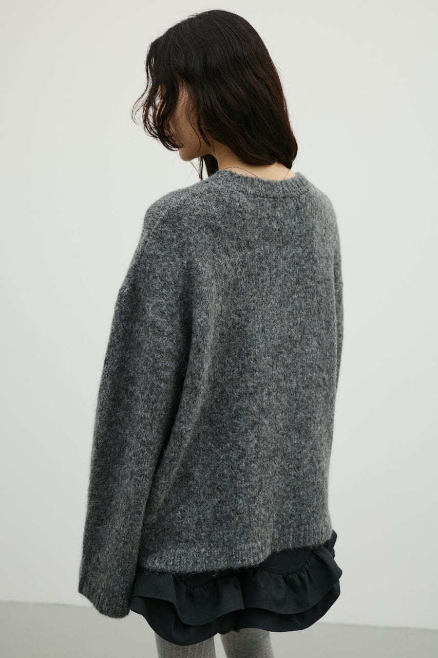 シャギールーズニットトップ GRY FREE