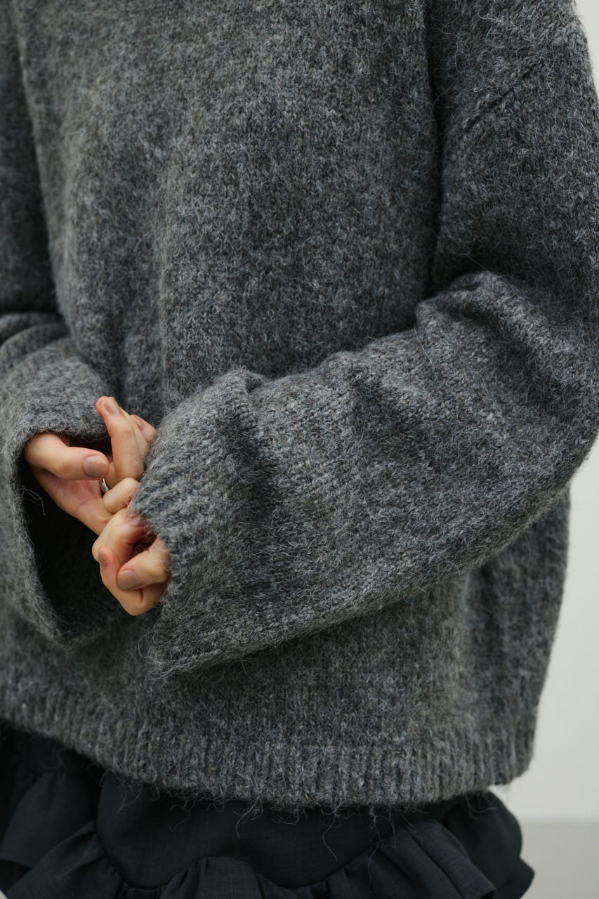 シャギールーズニットトップ GRY FREE