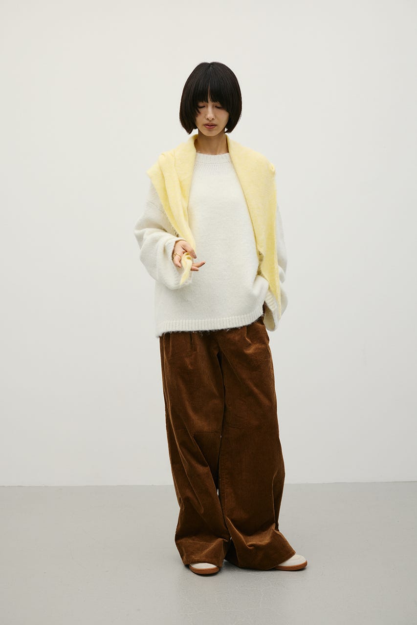 シャギールーズニットトップ WHT FREE