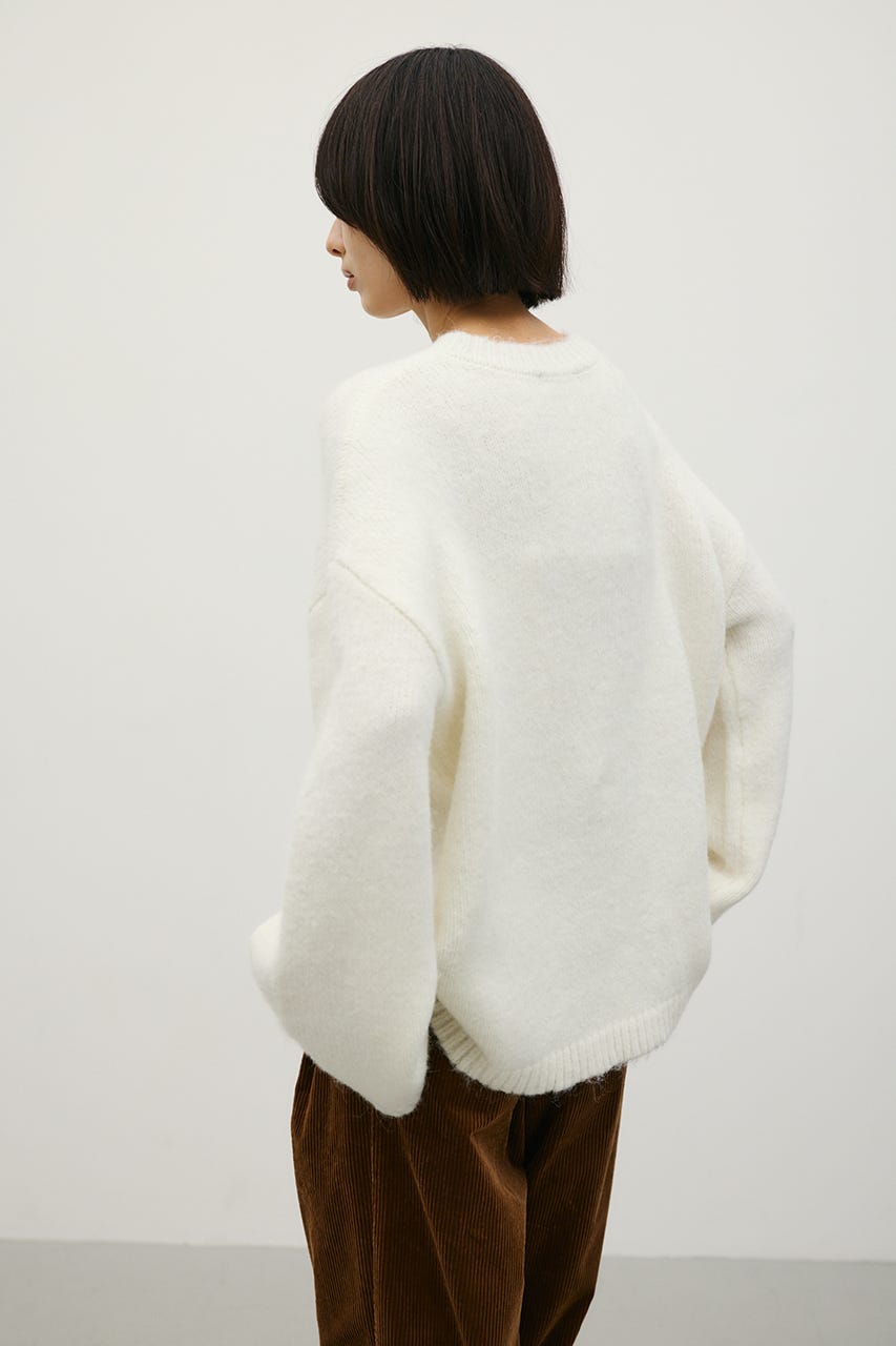 シャギールーズニットトップ WHT FREE