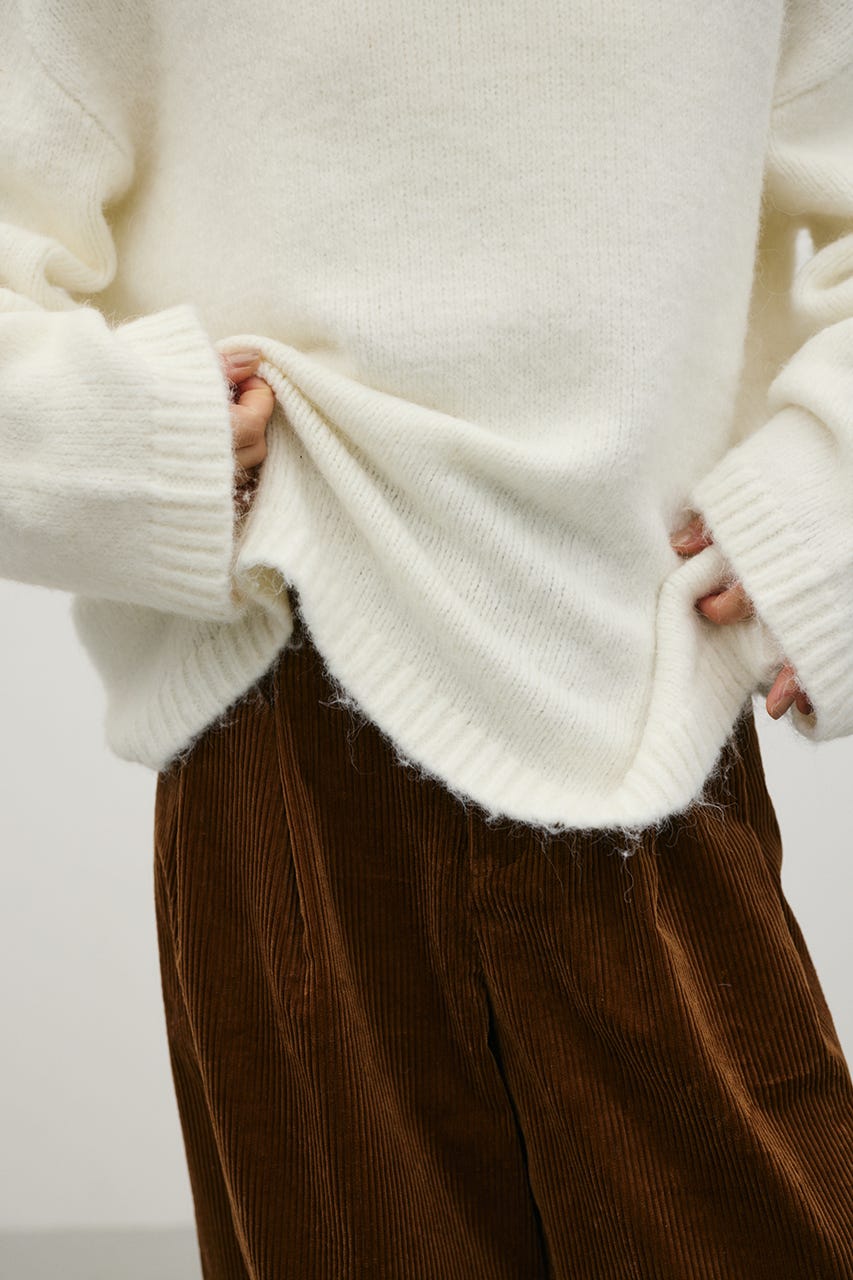 シャギールーズニットトップ WHT FREE