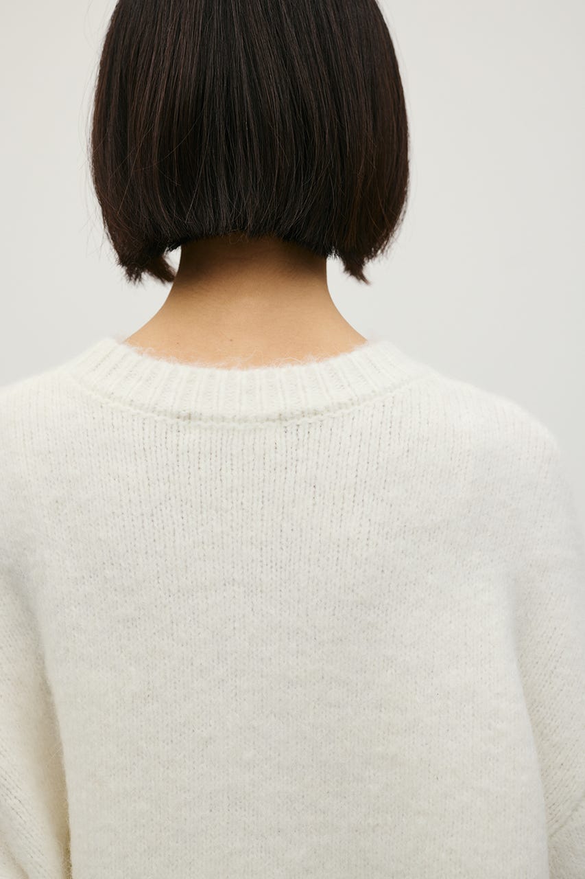 シャギールーズニットトップ WHT FREE