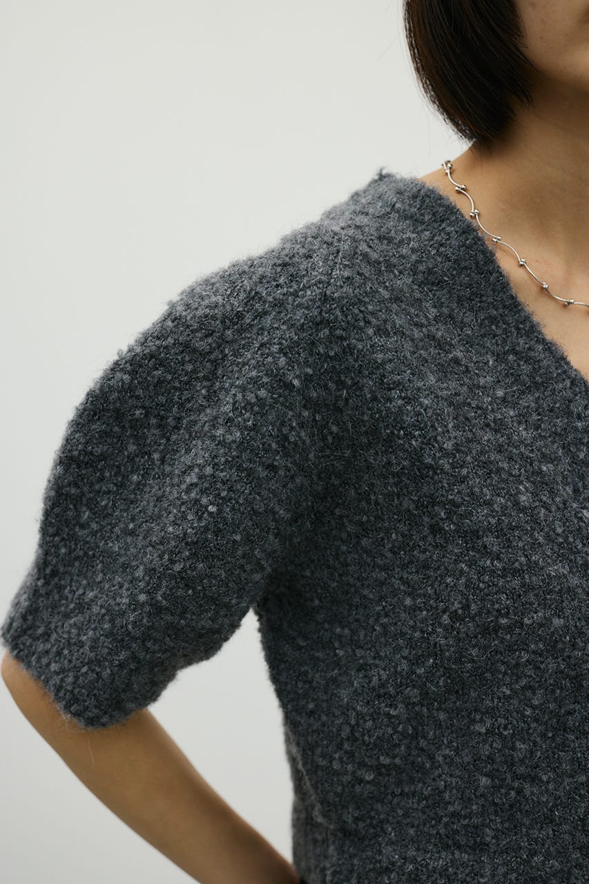 ブークレーショートニット C.GRY FREE