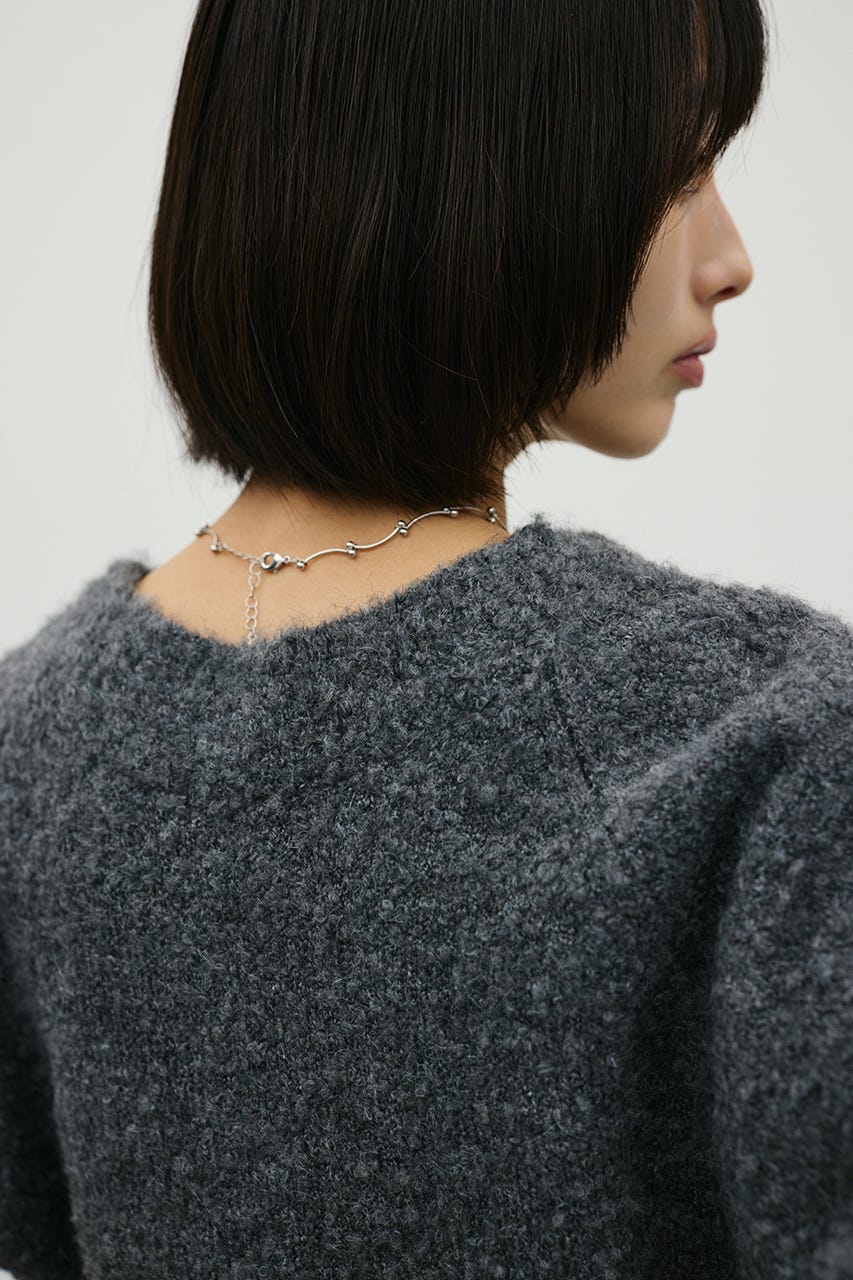 ブークレーショートニット C.GRY FREE