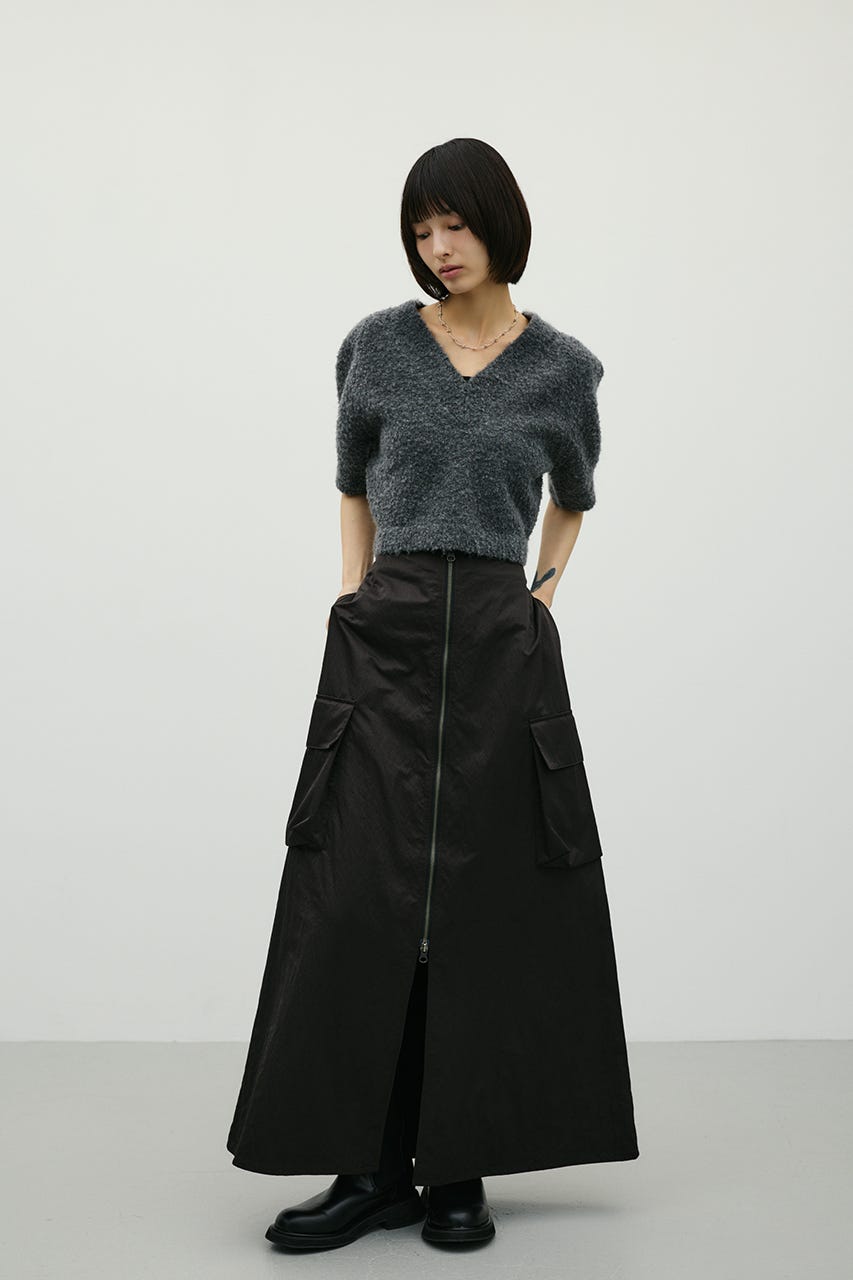 ブークレーショートニット C.GRY FREE