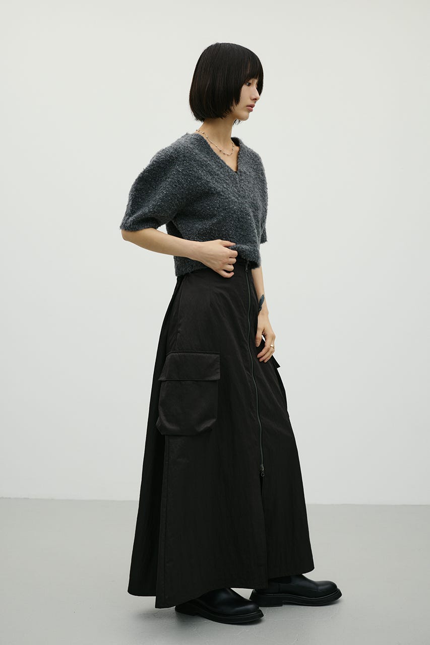 ブークレーショートニット C.GRY FREE