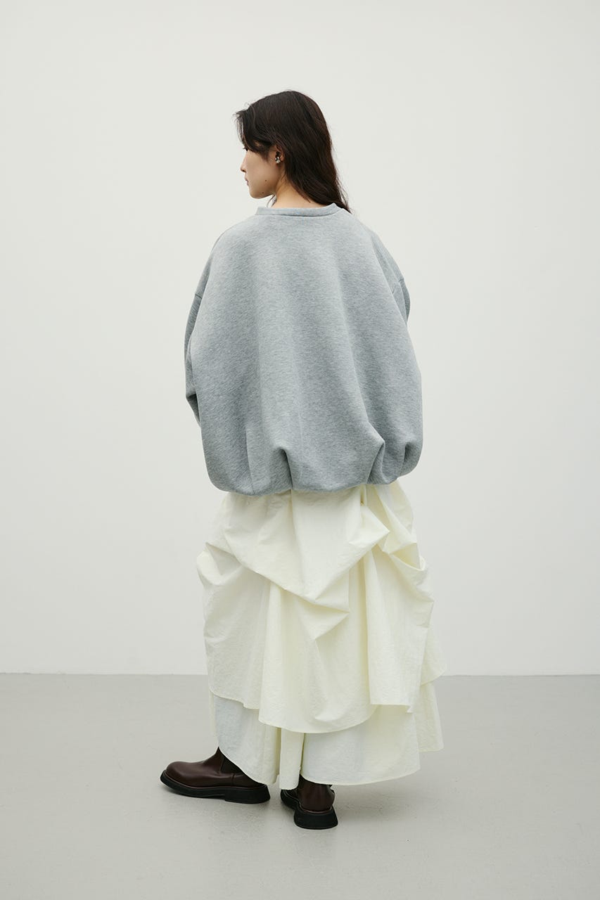 フロントジップダンボールスウェット GRY FREE