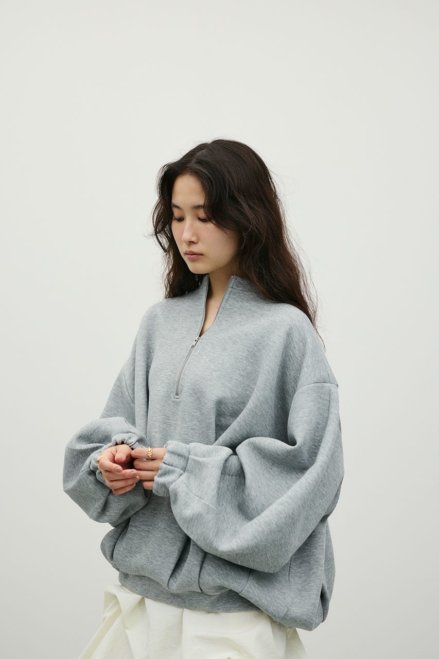 フロントジップダンボールスウェット GRY FREE