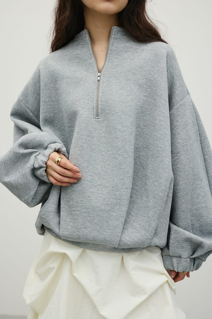 フロントジップダンボールスウェット GRY FREE