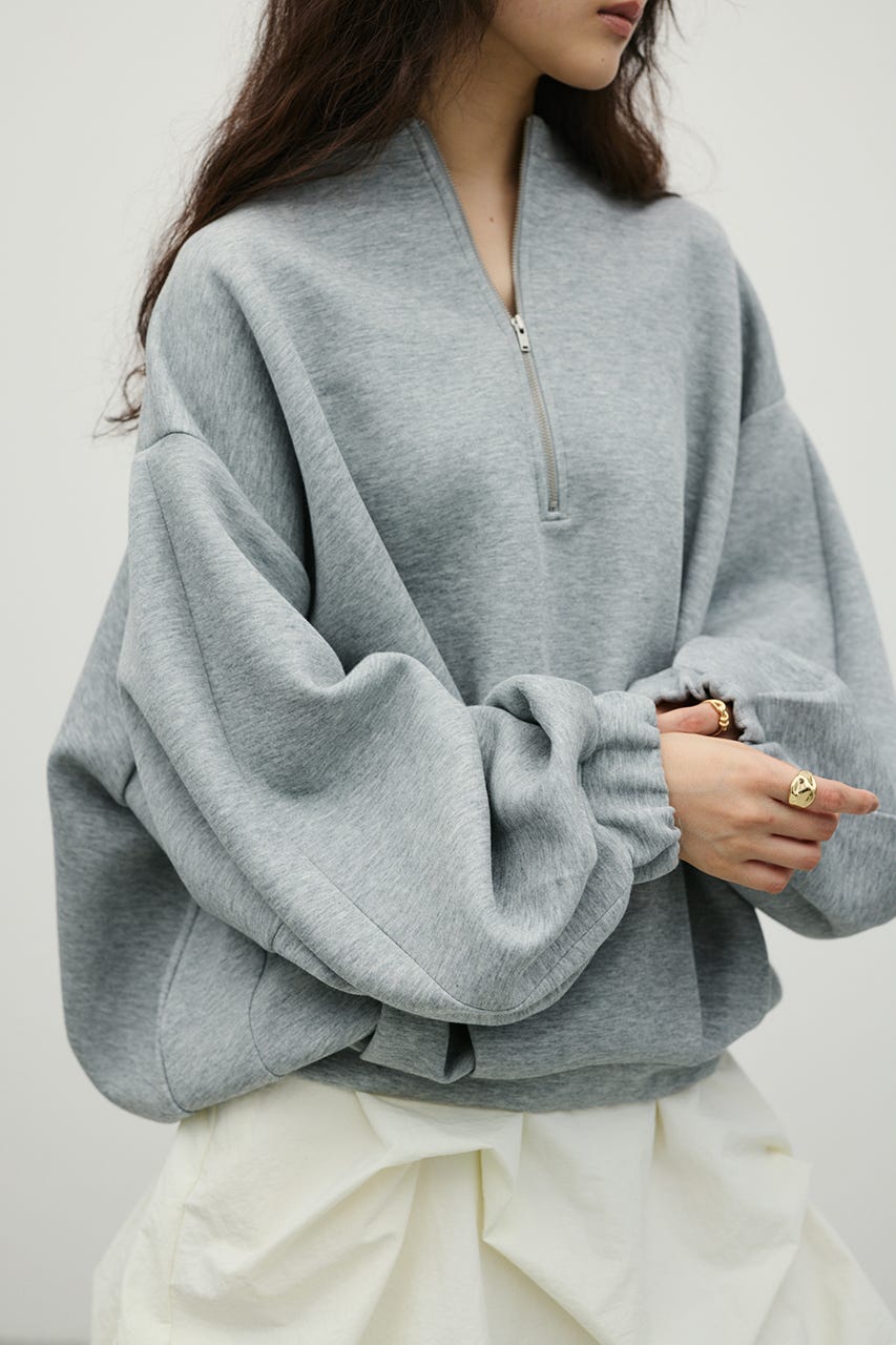 フロントジップダンボールスウェット GRY FREE