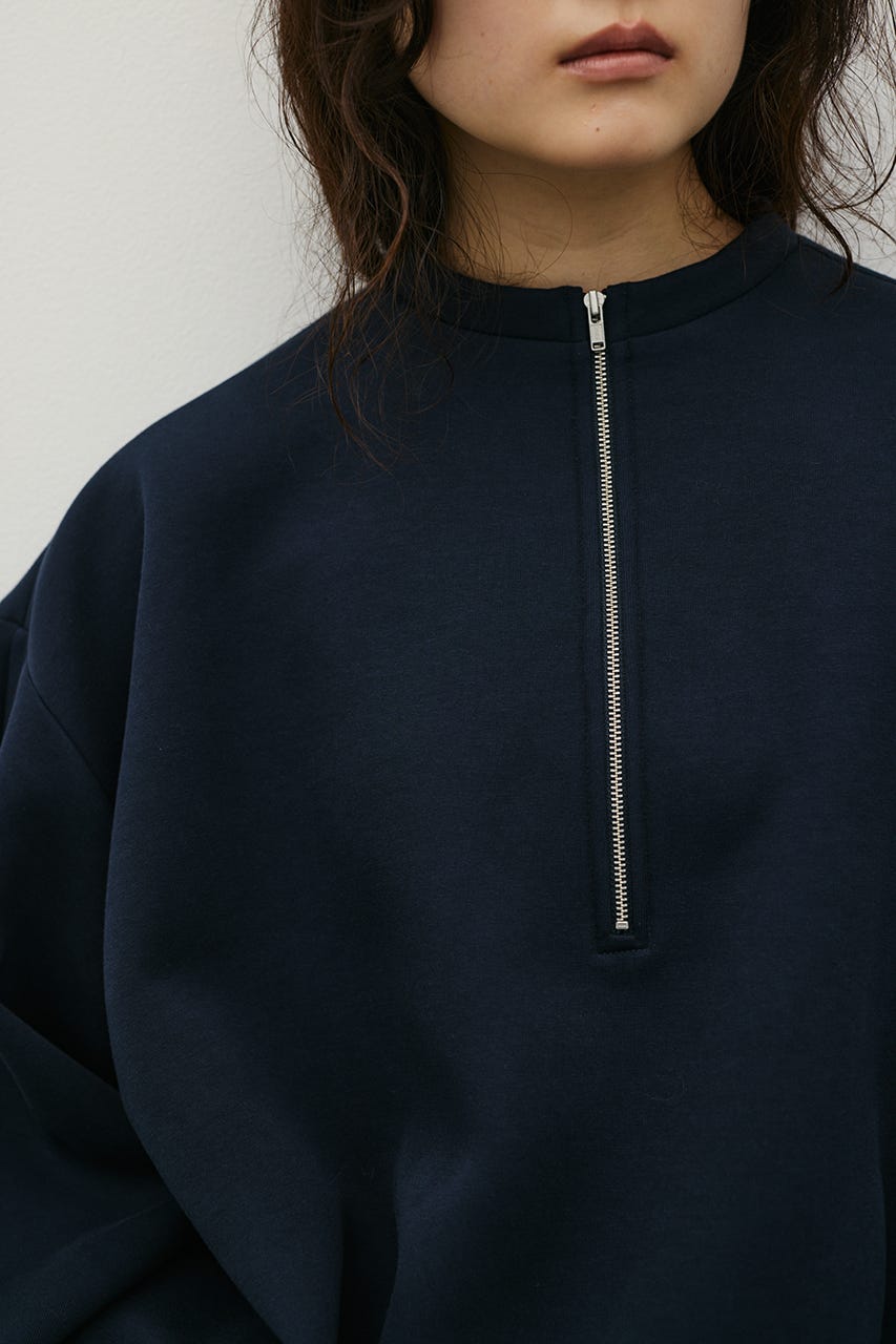 フロントジップダンボールスウェット NVY FREE