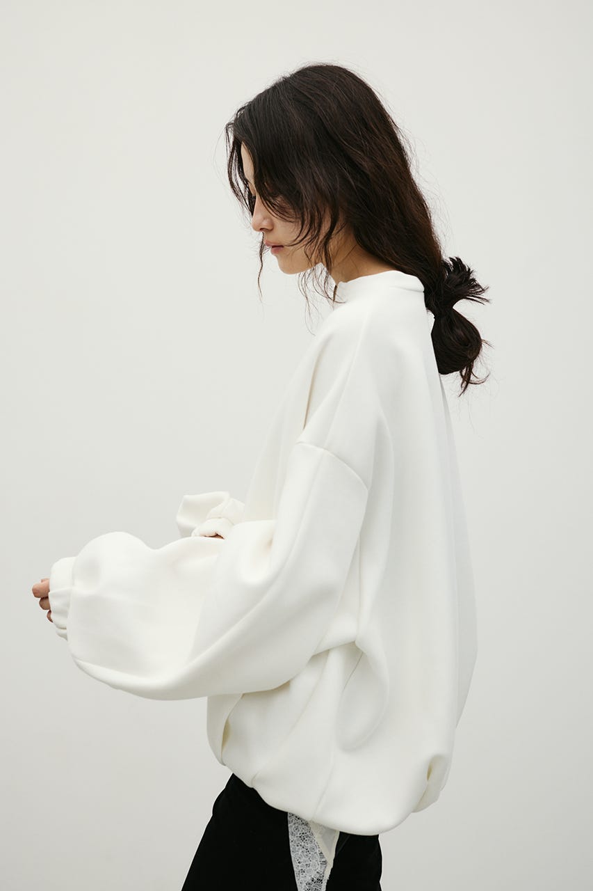 フロントジップダンボールスウェット WHT FREE