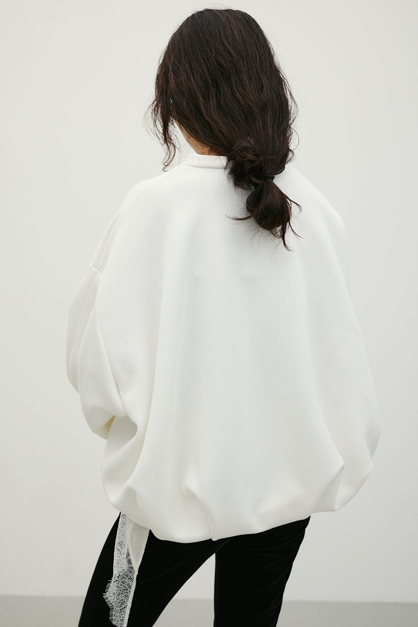 フロントジップダンボールスウェット WHT FREE