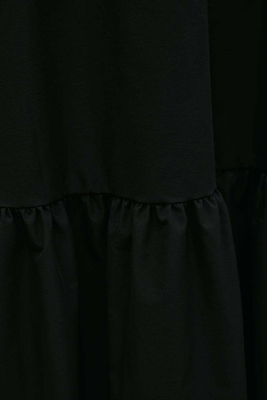 ティアードバルーンワンピース BLK S
