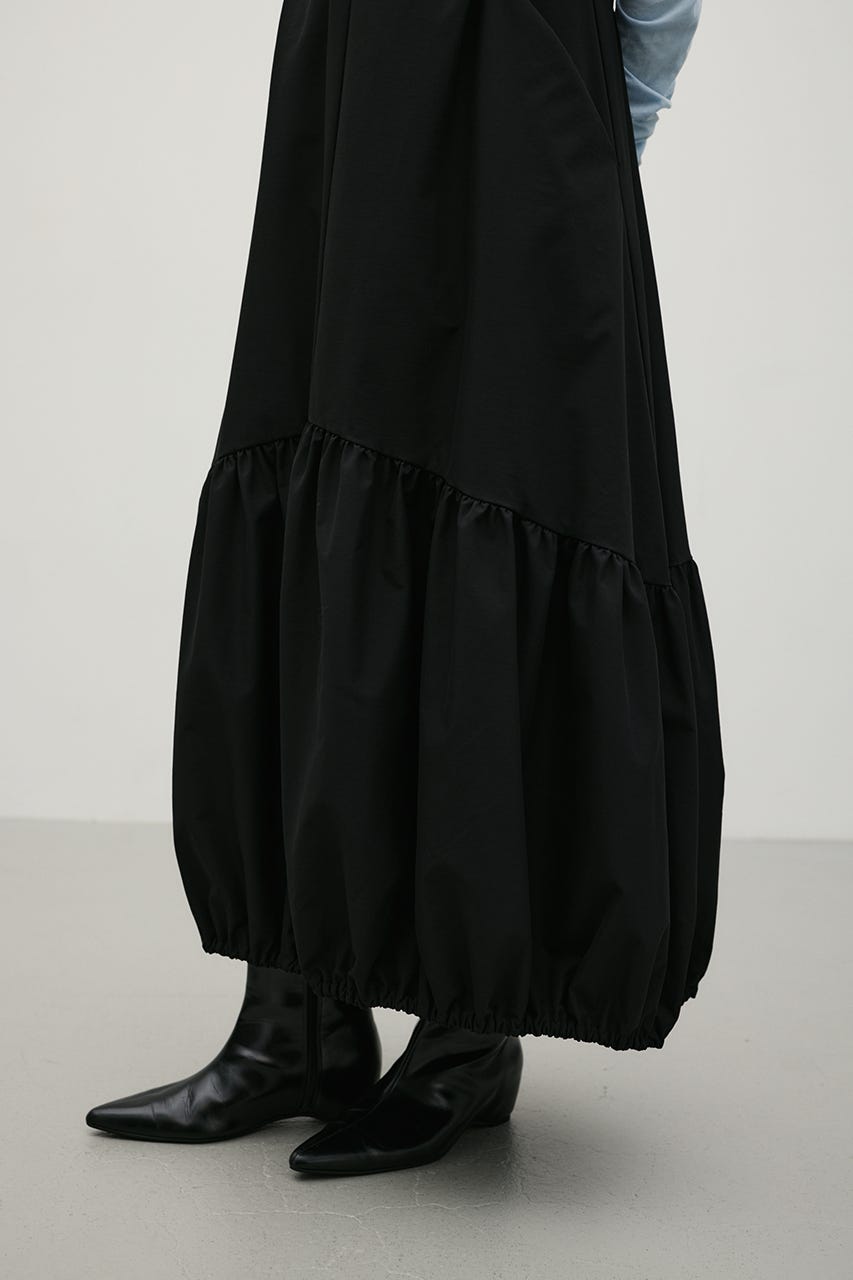ティアードバルーンワンピース BLK S