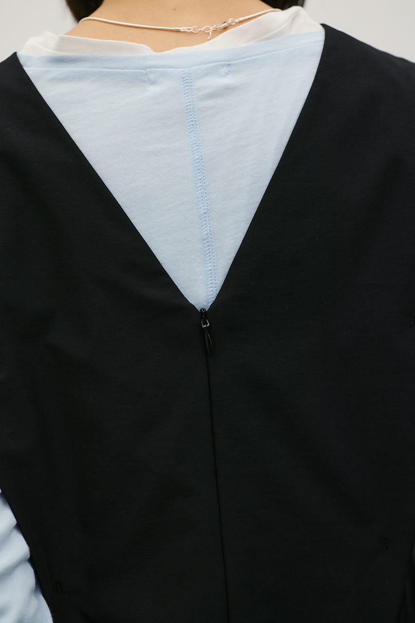 ティアードバルーンワンピース BLK S