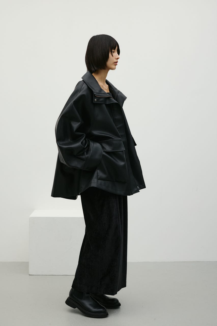 パイピングベロアキャミワンピース BLK M